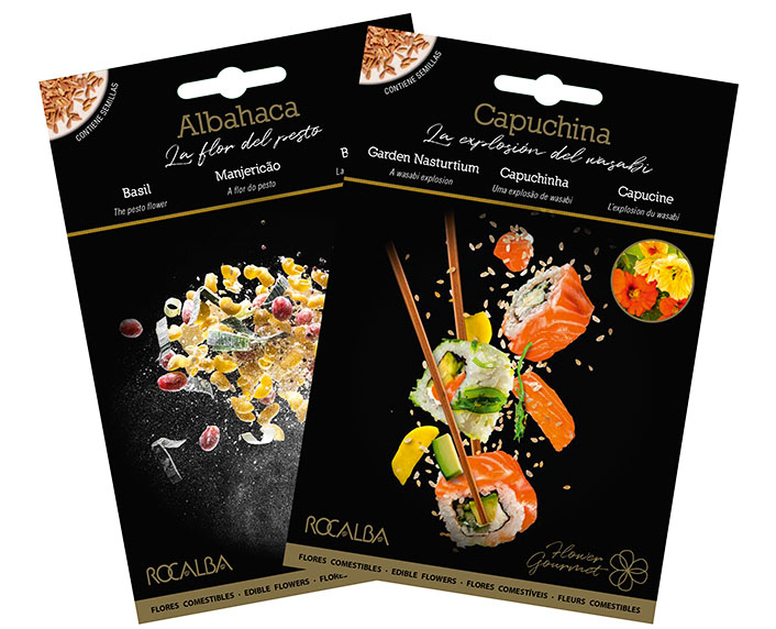 Una colección de doce flores comestibles para gourmets 